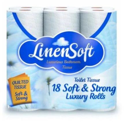54 Rolls (3 x 18 Pack) Linen & Soft Strong Toilet Roll Bundle Tissue